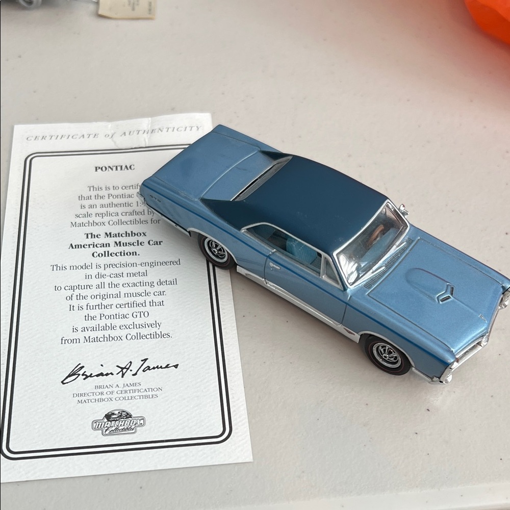 Pontiac GTO Blue Die-Cast Model Car